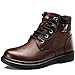 YUZZZKUNHCZ Botte Homme Hiver Hommes Chaussures d'hiver Chaud Mode Confortable Véritable Bottes de Neige en Cuir véritable Bottes étanches en Laine Peluche de Peluche Chaud Bottes Grandes Taille 48