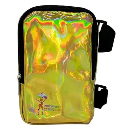 Holographic Thigh Bag, Gold