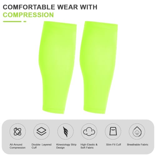 Image of PROBEROS Calf Compression Sleeve, Sports Leg Compression Socks for Shin Splint, Varicose Vein and Calf Pain Relief(Green