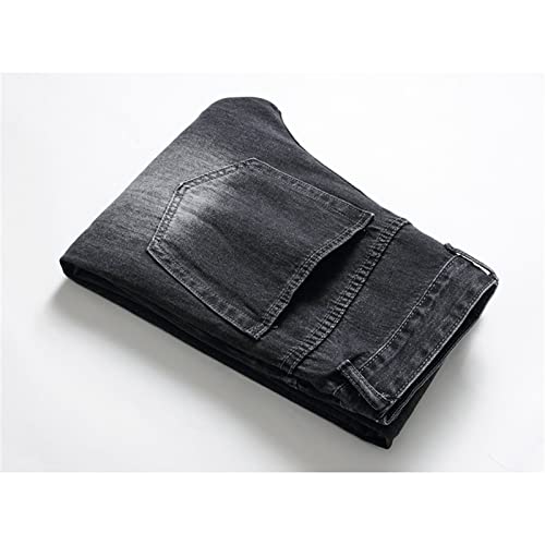 Jean slim fit patchwork homme en denim délavé et extensible - 6