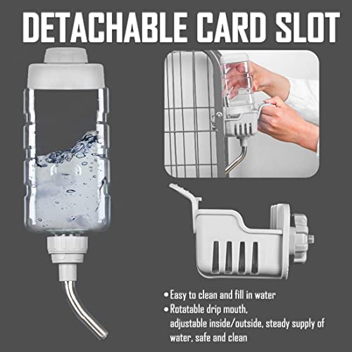 Vannon Dog Water Dispenser for Cage Leakproof Crate Water Bottle for Dogs & Rabbits Pet Auto Feeding Water Bottle Nozzle… - Image 4