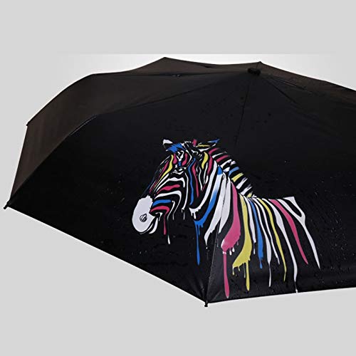 Modèle de changement de couleur créative pliant parapluie pluvieux Anti-uv Protection solaire anti-pluie parapluies Parasol
