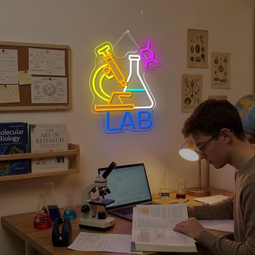 Image of Chemistry LED Neon Sign LAB Equipment Light Up for Classroom Decoration | 15.5IN*12.6IN,Five level brightness adjustment,USB power,For Classroom,School,Chemistry Lab,Teacher,Students,Science Lovers