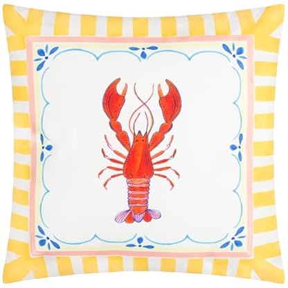 furn. Brunch Stripes bedruckter Outdoor-Kissenbezug – Mehrfarbig – 45 x 45 cm