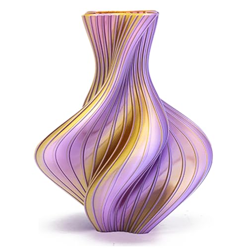 Image of Silk Dual Color Gold Purple PLA 1.75mm 1kg Shiny 3D Printer Filament FDM | Silk finish Bi color Gold Purple Coextrusion Smooth transition Neatly wound Low warping 1kg spool 2.2lbs for Bambu Creality
