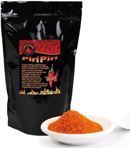 Red African Birds Eye Chili Pepper Powder by Fiery Farms - 1 lb (16 oz), 50K–175K SHU, (Birdseye or Piri Piri Spice), Red Hot Pepper for Seasoning & Cooking, Non-GMO