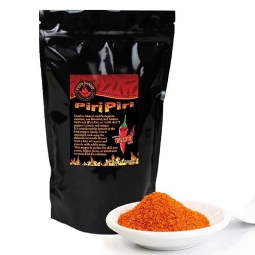 1 LB (16 OZ) Fiery Farms African Birds Eye Chili Pepper Powder (Birdseye or Piri Piri Spice) Non-GMO Bulk