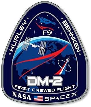 DM-2 First Crewed Flight Sticker (f9 Dragon Mission spacex Space x Logo NASA)