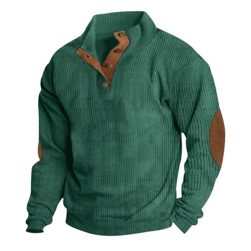 PANVER Men's Sweatshirt Youth Personality Trend Long Sleeves Pullover Lightweight Comfortable Casual Sportshirt Fashion Handsome Classic Tops C-Green 3XL