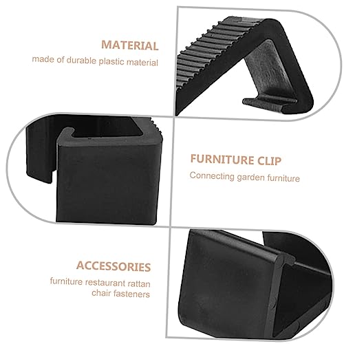 Yardwe 8Pcs Clipes De Móveis De Vime Para Fora Cadeira De Porta Sofás Ao Ar Livre Alinhamento De Móv