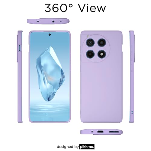 Image of Outlouders Back Cover for OnePlus 12R 5G | Camera Protection | Durable Soft Matte Silicone Bumper Case (Purple)