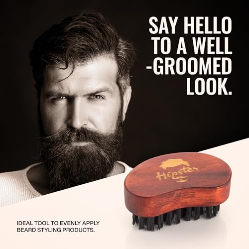 Image of Hipster Wooden Comb & Beard Brush for Men Combo | Dual Side Tooth Beard & Hair Grooming Comb for Hair Growth | Anti-Static, Pocket Friendly, Natural Wooden Comb