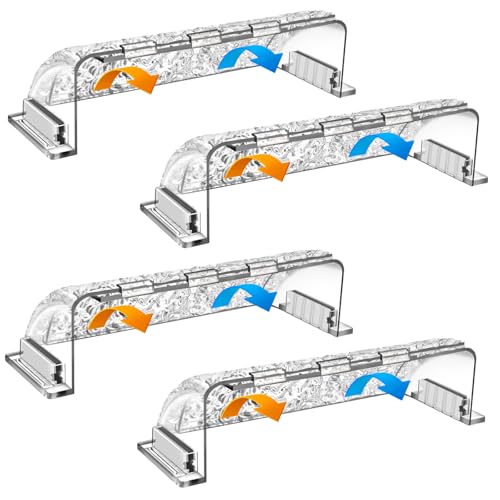 9”-15.5” Adjustable Magnetic Air Deflector with Unique Surface for Sidewall, Ceiling Registers and Vents (4 Pack)