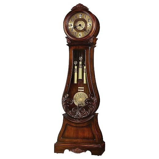 Howard Miller Wood Grandfather Clock II 549-047 – Embassy Cherry with Single-Chime Movement
