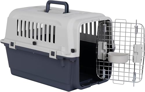 Euiuxoy犬 クレート 犬 小型犬 猫 ペットキャリー ペットクレート ハードキャリー バリケンネル 子犬 野外猫 ウサギ 小動物用 車 機内持ち込み 航空輸送ボックス 対応 キャリーケース ハードクレート キャリーバッグ 持ち運び 取っ手付き 航空輸