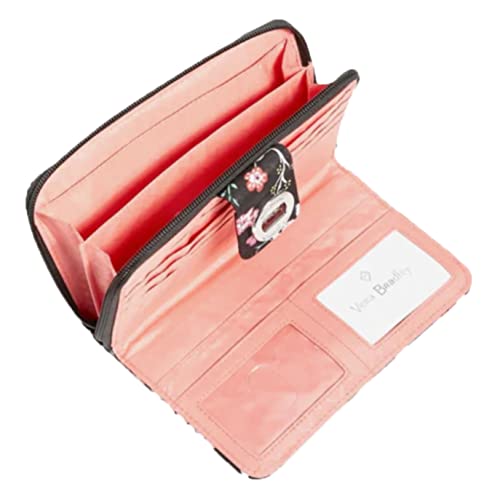 Vera Bradley Fruity Floral Turnlock Wallet RFID Protection, Tangerine Twist2