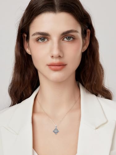 Hummingbird/Flower of Life/Jerusalem Cross/Phoenix Necklace 925 Sterling Silver Turquoise Pendant Jewelry for Women4