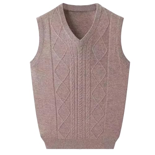 Men Sweaters Vest Autumn Winner V-Neck Solid Thicken Sleeveless Pullovers Knitd Tops