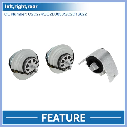 PARSLUCK Engine Motor Mount Set C2D2745/C2D38505/C2D16622 Engine Mounting Kit for Jaguar XF 3.0L 2009 for Jaguar XJ 5.0L 2010-2013 Metal Stable by PARSLUCK - Used condition - Image 4