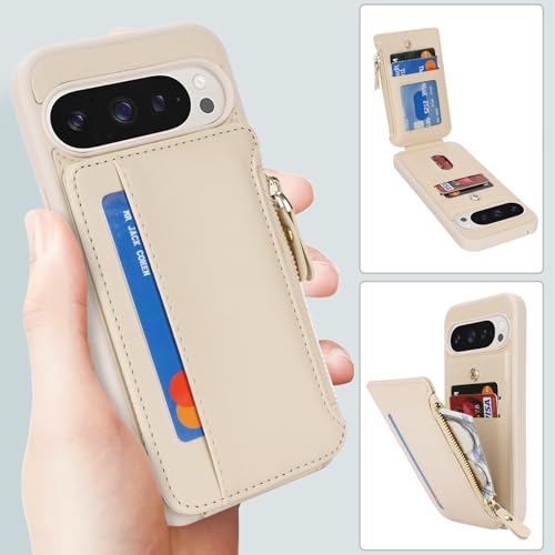 Image of Cavor for Google Pixel 9 Pro XL Case Wallet with Card Holder, Cream