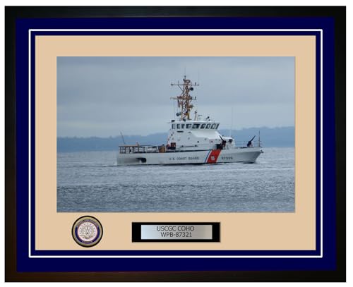 USCGC COHO WPB-87321 Framed Coast Guard Ship Photo 152WPB87321 Blue