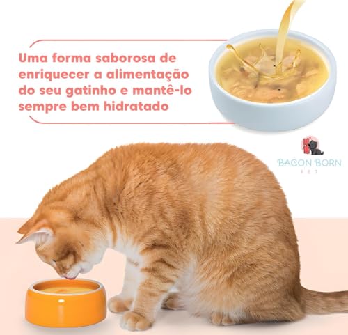 Petisco Para Gatos Truly Wanpy Caldinho Sopa Super Premium Sabores Bacon Born (50g, Pato)
