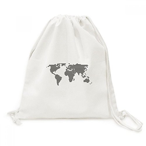 Sac à dos cordon planisphère toile imprimée voyage et sac shopping léger