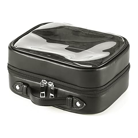 Moranse Cosmetic Travel Bag,Waterproof Multifunctional Makeup Pack Case,Upgraded Zipper Opening Design More Convenient To Carry, Maximum Capacity Used (Transparent Style Black) Cover