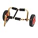 Chiyyak Canoe Car Carrier with Sturdy Tires, 10 Inch, Adjustable and Foldable, Made of Aluminum, Universal Fit for Small Kayak Boats