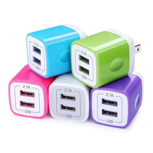 USB Wall Charger Adapter, FiveBox 5Pack 2.1Amp Fast Dual Port Wall Charger USB Plug Charging Block Charger Brick Charger Cube Charger Box Compatible iPhone 13/12/11/Xs/XR/X/8/7/6, Samsung, Android