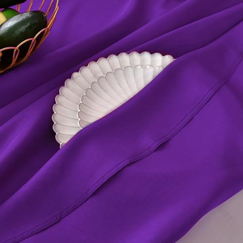 MEANMOY 2 Pack Purple Round Tablecloth 60 Inch Water Resistant Table Cloth by MEANMOY - Used condition - Image 9