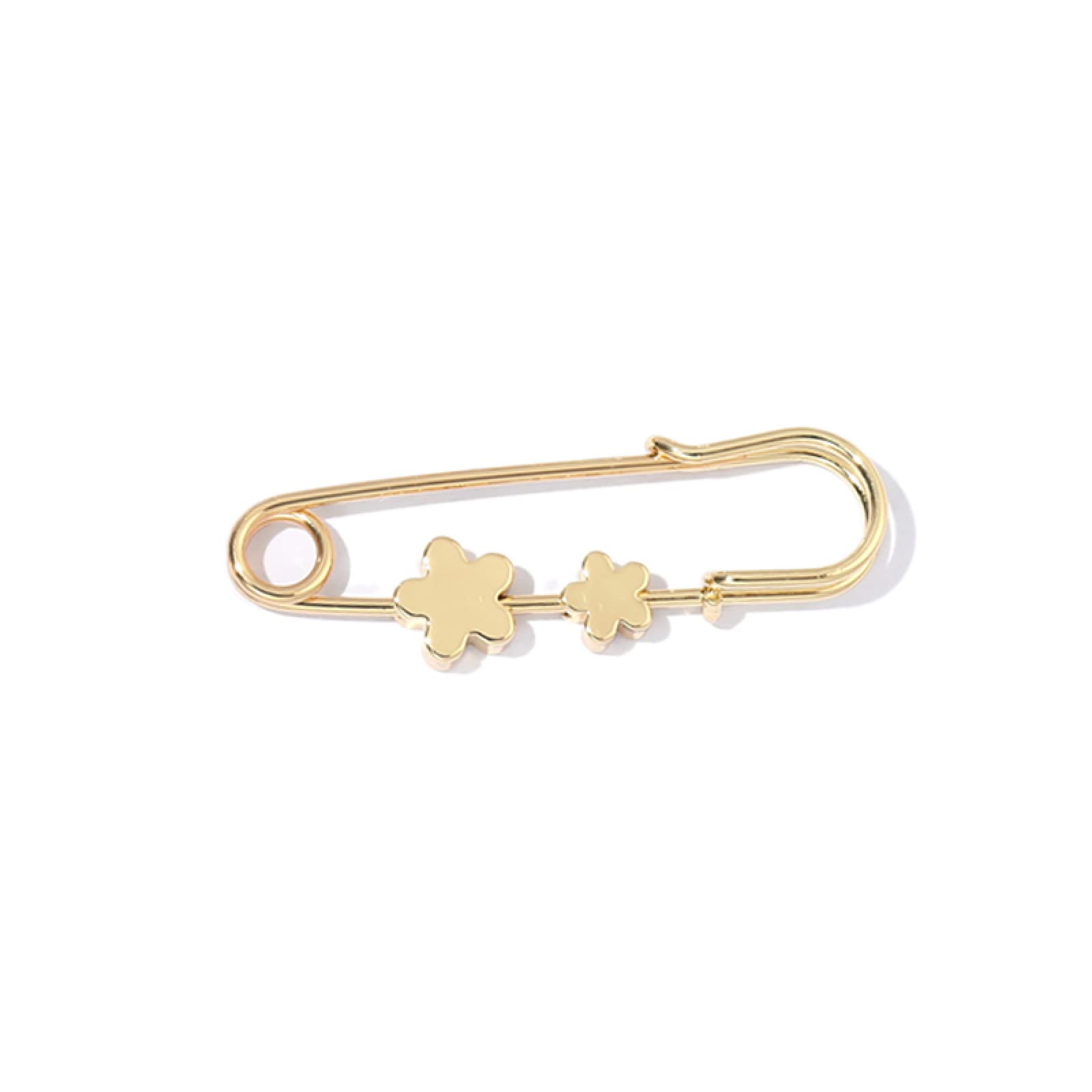 Safety Pin Brooch Pin Broach Badge Brooch Lapel Pin Prosta Trąbka Szpilka W Talii Marynarka Przeciwodblaskowa Klamra Na Stałe Ubrania Broszka Klamra Akcesoria Dla Par,大小花