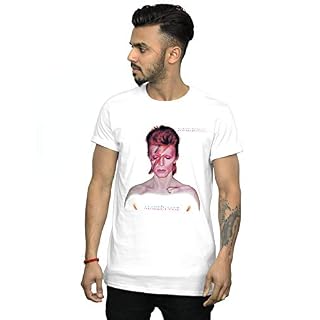 Absolute Cult David Bowie Homme My Love for You T-Shirt - Les Beatles, Paul McCartney, John Lennon, RIngo Starr, George Harrison