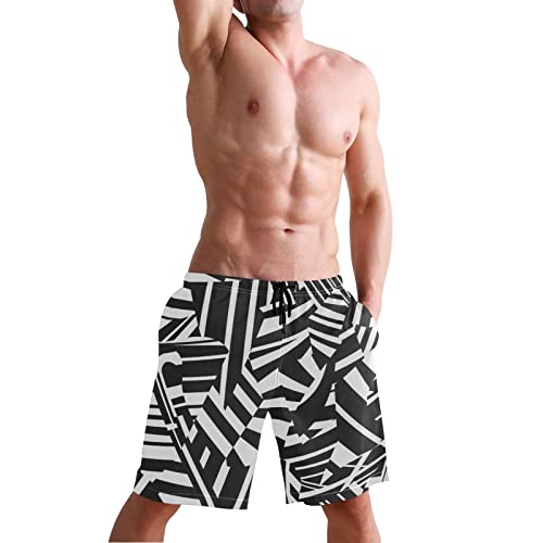 Dazzle Camouflage Men's Boy's Novelty Beach Shorts Swim Trunks Summer Quick Dry Bathing Suits S 5