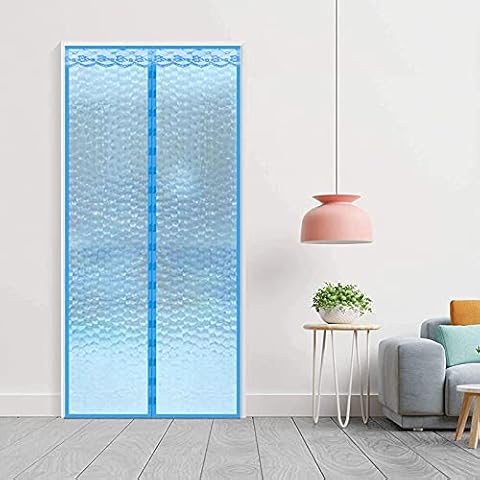GYCQRS Magnetic Insulated Door Curtain, Thermal Magnetic Self-Sealing EVA Door Screen, Keep Cold Out Door Cover Auto Closer for Kitchen, Bedroom, Air Conditioner Room,Hands Free-180x195cm(70x76inch) Cover
