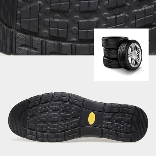 Men's Leathe Shoes, Fur Lining Casual Cowhide Lace-Up Shoes Winter Soft Bottom Low Top Cotton Shoes Warm Non-Slip Walking Comfortable Mens Shoes4