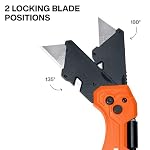 Klein Tools 44304 Folding FLICKBLADE Utility Knife, Compact, Removable Impact Driver, 1/4-Inch Nut Driver and #2 Phillips Bit - Image 4
