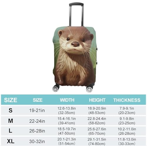 Carry on Luggage Cover Cute Otter Suitcase Covers for Luggages Tsa Approved Travel Luggage Sleeve Protector Elastic Suitcase Protector Anti-Scratch Washable Fits 19-30 Inch Case -L2