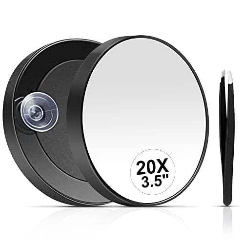 MIYADIVA 20X Magnifying Mirror, Small Travel Mirror with Suction Cup
