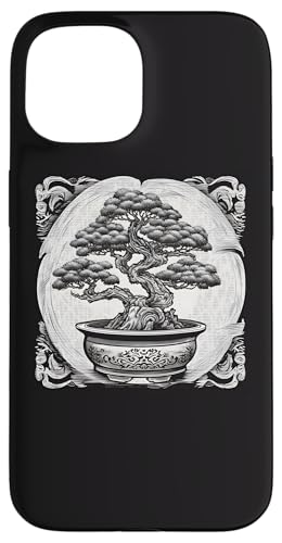 BONSAI 盆栽の木、盆栽の植物、盆栽の植木鉢、盆栽 スマホケース iPhone 15 用