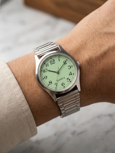 Image of PANJATAN Women's Classic Quartz Watch - Uniques - Stainless Steel Silver Chain - Stylish Ladies Analog Wrist Watch (30mm)
