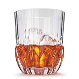 Glacier Whiskey Glasses, Scotch Glasses By Ashcroft - Set Of 2. Unique, Elegant, Dishwasher Safe, Glass Liquor and Bourbon Tumblers. Ultra-Clarity Glassware.