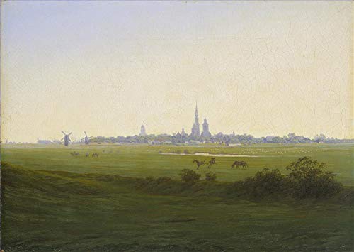 Tableau Prairies près de Greifswald Caspar David Friedrich cadeau de mariage idéal
