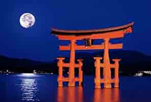 ★厳島神社鳥居・肉筆油彩画・F6キャンバス Amazon.co.jp: 夕日と厳島神社鳥居谷村一男肉筆油彩画F6額付