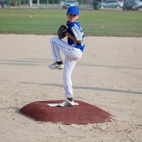 On Deck Sports 5070 Indoor/Outdoor Youth Portable Pitching Mound for Games or Practice - Clay Color Cover