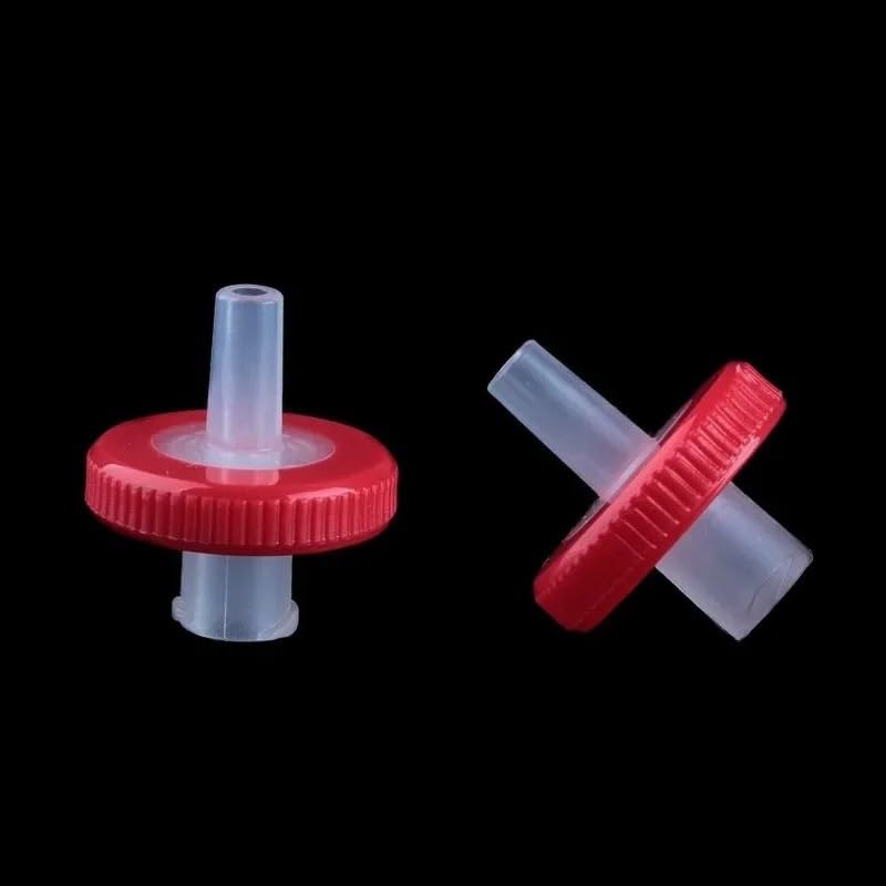 Laboratory Syringe Filter, PTFE Diameter 13mm/25mm, Made of Hydrophobic polytetrafluoroethylene microporous Needle Filtration, 100/PK(25mm 0.45um)