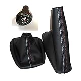 Auto-Shift-Getriebe-Stick Handbremse Gamasche Shift-Stiefel Schwarz Lederstiefel für BMW 3er E36 E46 M3 Car Styling-Zubehör, bitte stellen Sie sicher, dieses Produkt fit für Ihr Fahrzeug vor dem Kauf.