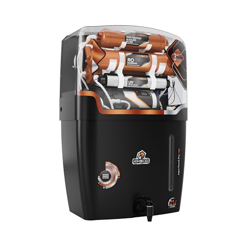 Image of Kinsco Aqua Punch Pro Max 21 L with ISI Mark Ro+Uv+Uf+Tds Adjuster 21 L RO + UV + UF + TDS + ALK + Copper Water Purifier (Black)