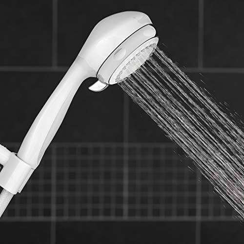 Waterpik 6-Mode Hand Held Shower Head, Power Spray With 5-Foot Hose, Classic White Finish, Diy Easy Installation, Nvl-651E #TOP1