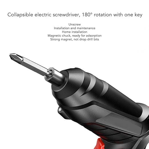 VANSHORA 47 Pcs Electric Screwdriver Set | Cordless Rechargeable 4.2V 3.2Nm Screwdriver with LED Light USB Charging Rotation Function & Portable Case for Home DIY Repair 3